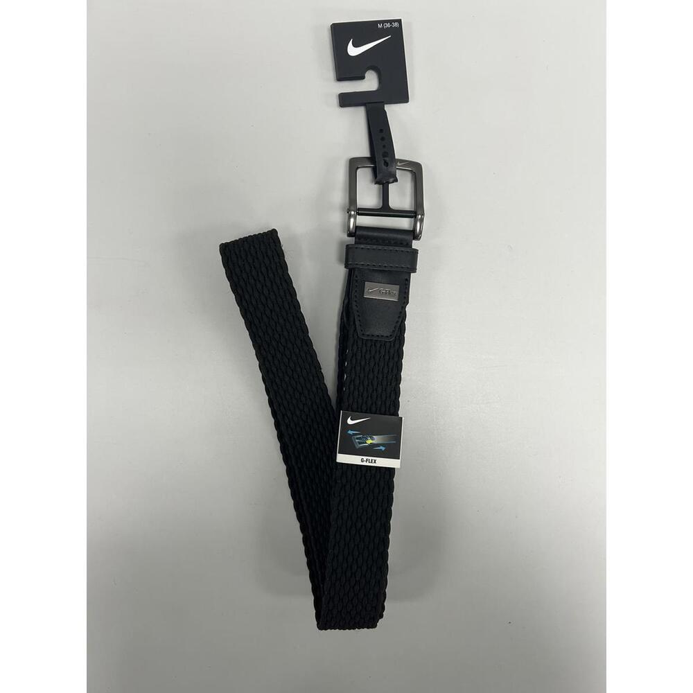 Nike Black Woven Belt with Metal Buckle